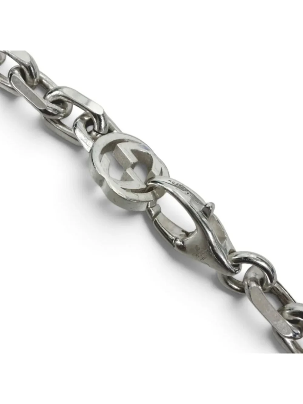 Gucci Interlocking Chain Necklace Silver